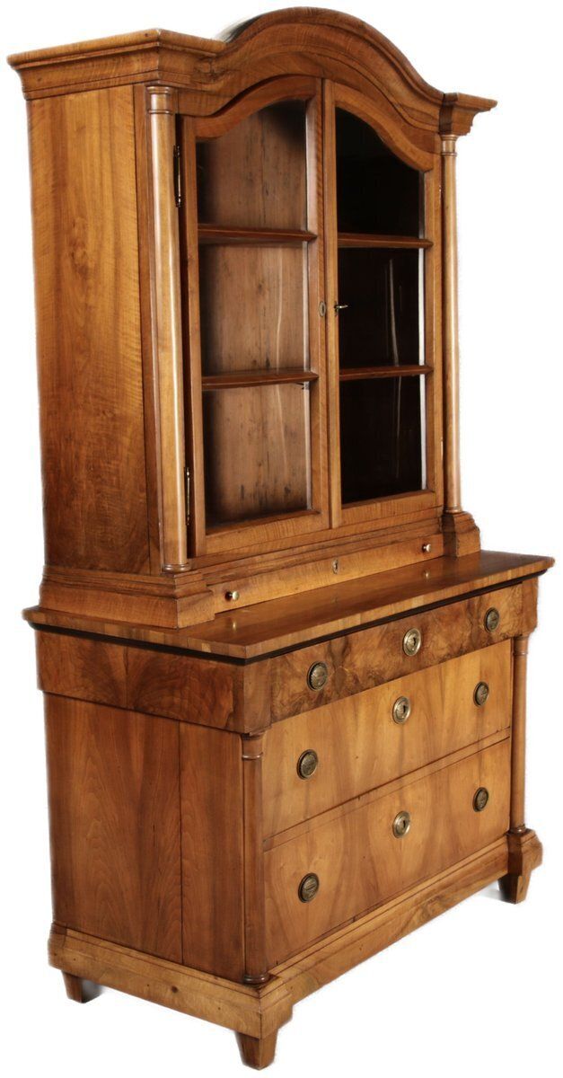 Biedermeier Top Display Cabinet In Walnutm Southern Germany photo furniture