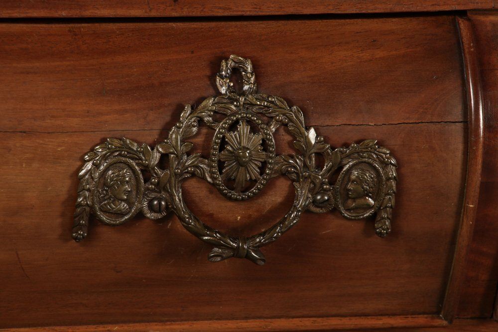 Furniture Antique Dutch Baroque Top Cabinet In Walnut, 19th Century photo