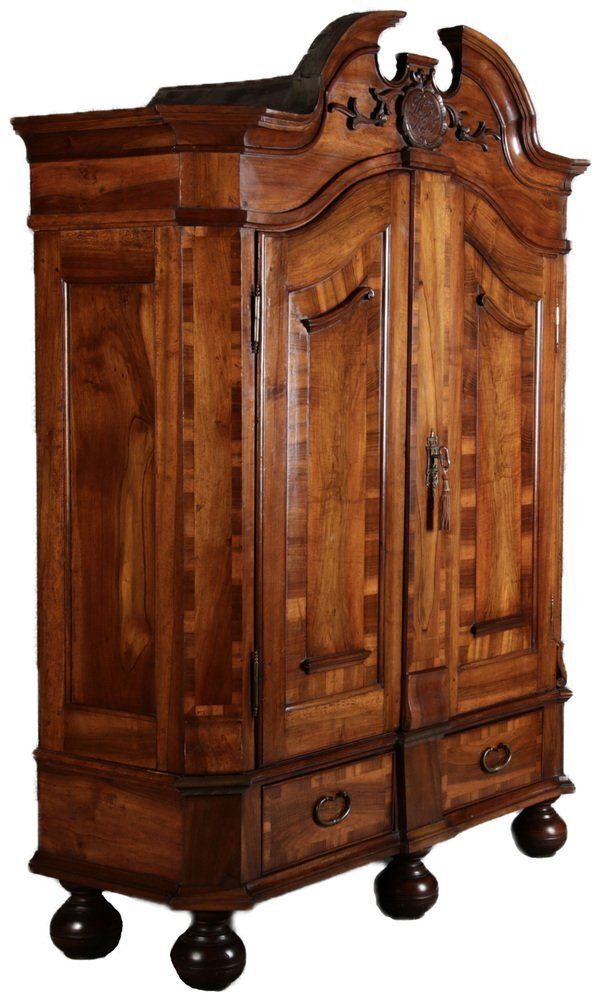 Antique Baroque Cabinet In Walnut, Schleswig Holstein, 1750s photo furniture