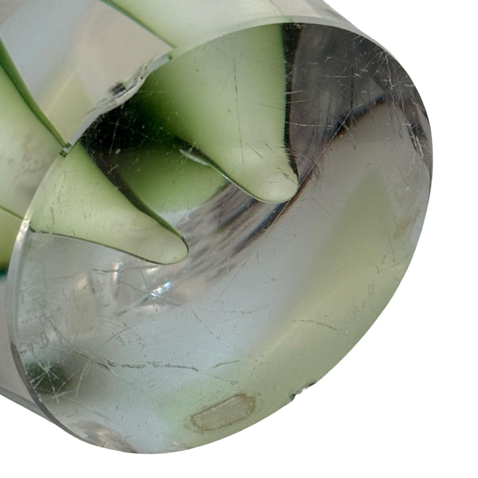Paul Kedelv For Flygsfors Glass Art Sculpture Solid Glass, Signed Sweden, Ca. 1950 Vase Model 'Coquille' photo buy