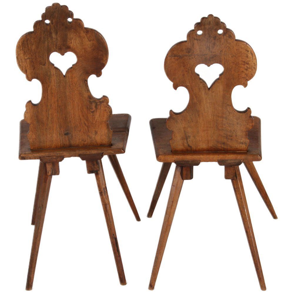 Antique Board Chairs In Walnut, 1815 1825, Set Of 2 photo 863.0