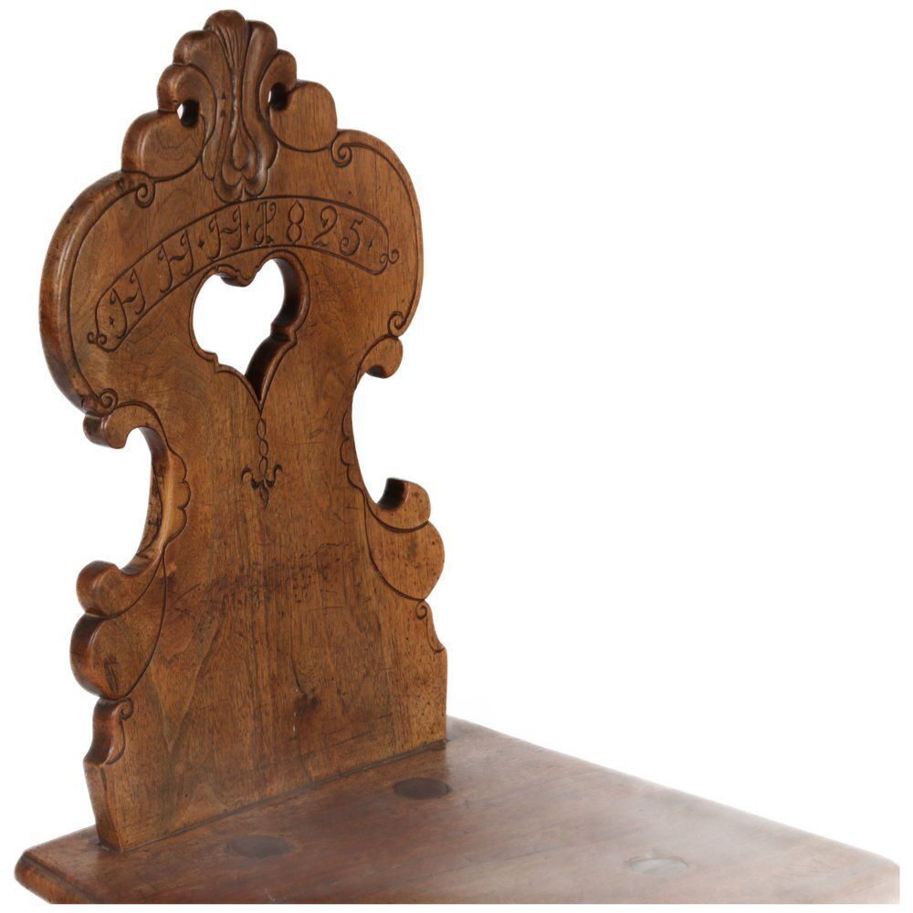 Antique Board Chairs In Walnut, 1815 1825, Set Of 2 photo vintage