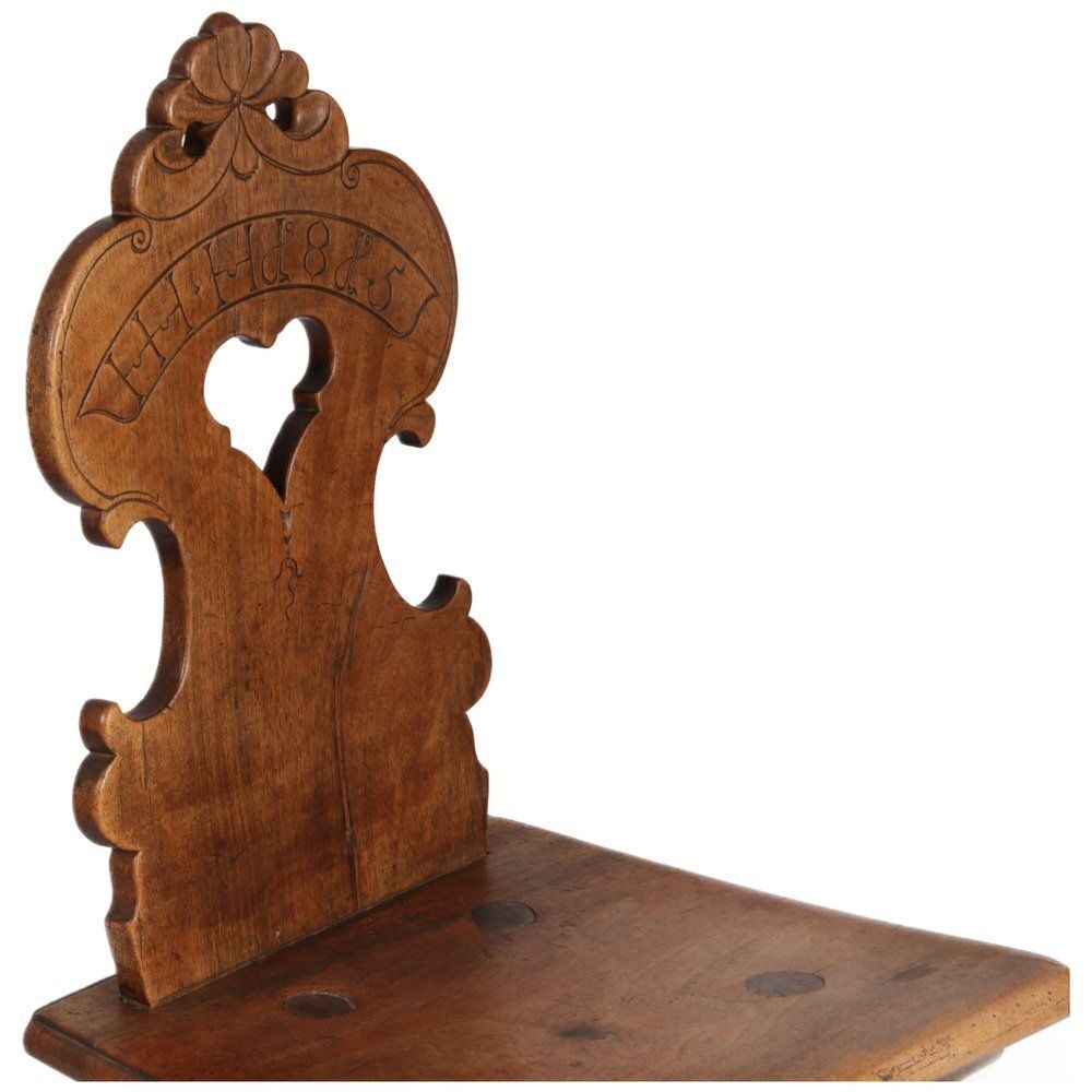 photo furniture Antique Board Chairs In Walnut, 1815 1825, Set Of 2