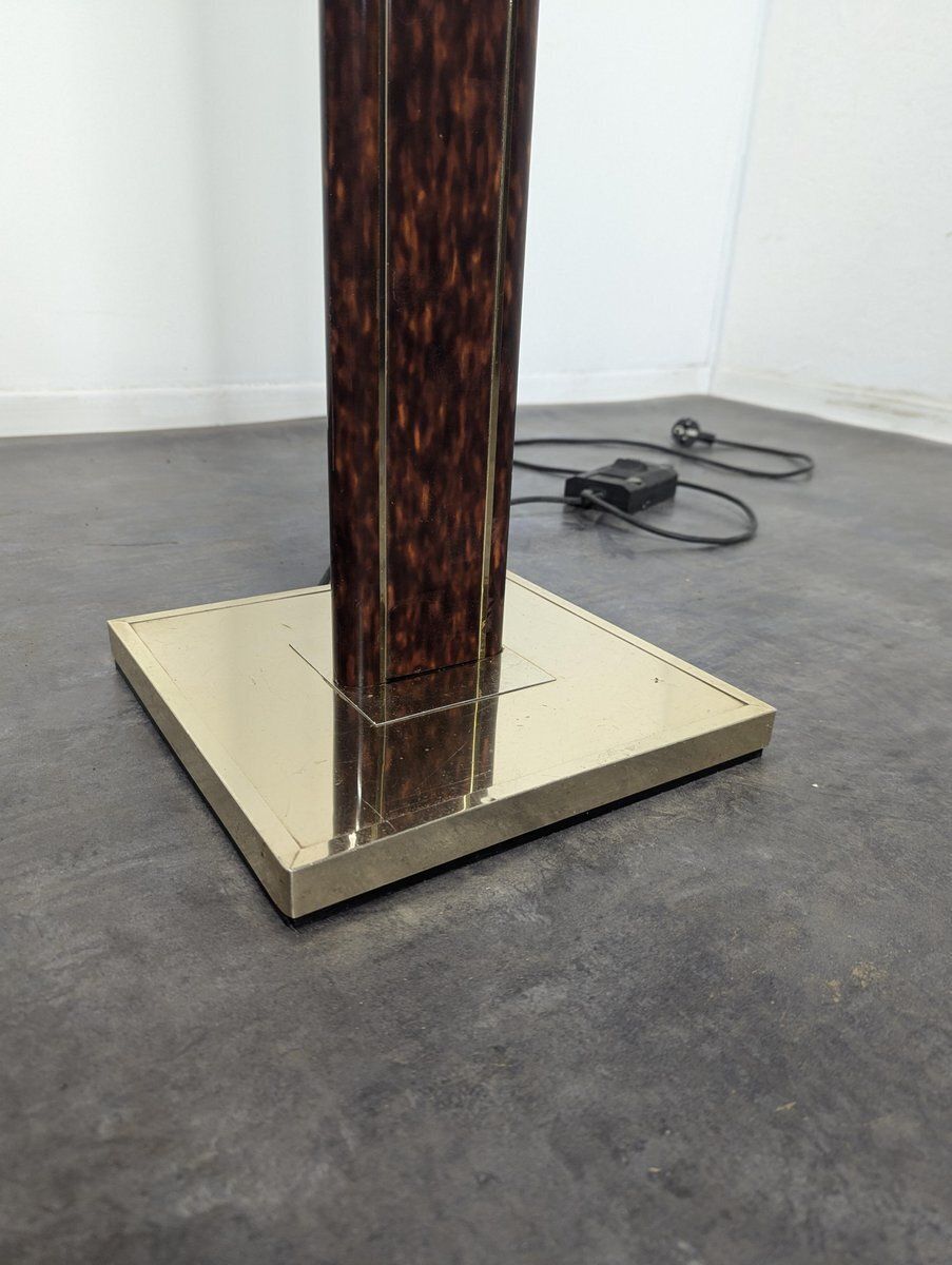 Italian Floor Lamp In Faux Tortoiseshell Style photo furniture