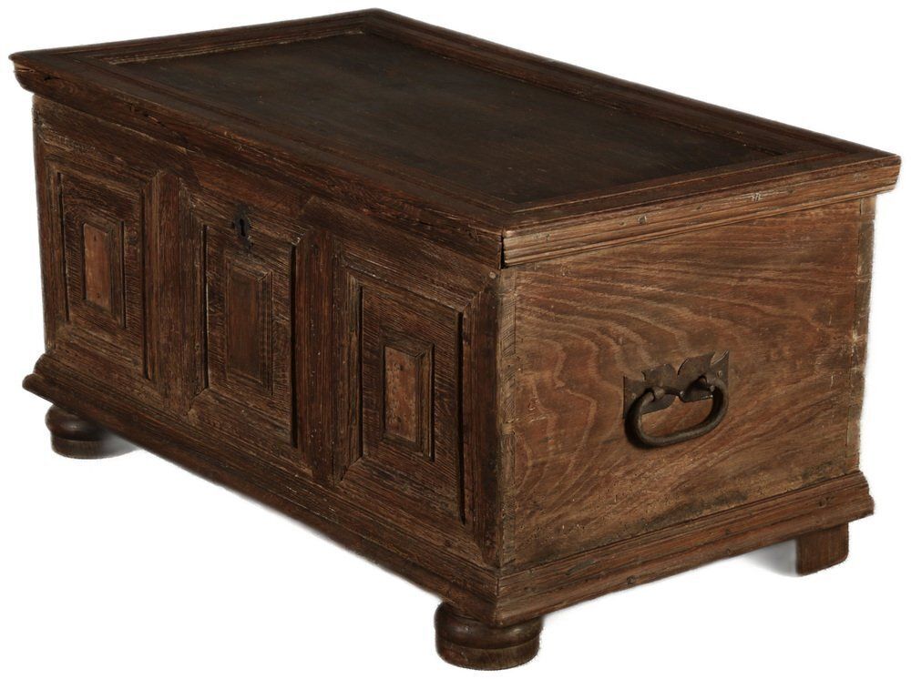 Antique Small Baroque Chest In Oak, 1750 photo for sale