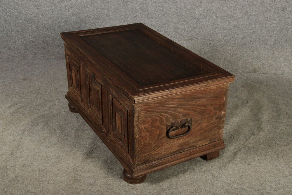 Antique Small Baroque Chest In Oak, 1750 photo vinterior