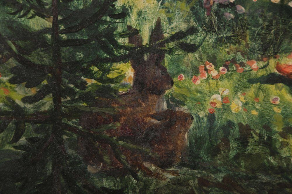 Thomas Riss, Forest Devotion, 1910, Oil Painting, Framed photo 6141.0