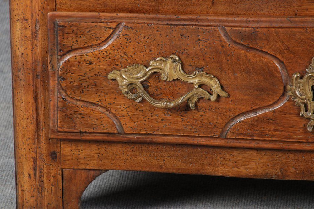 Small Antique Baroque 18th Century Walnut Dresser photo vintage
