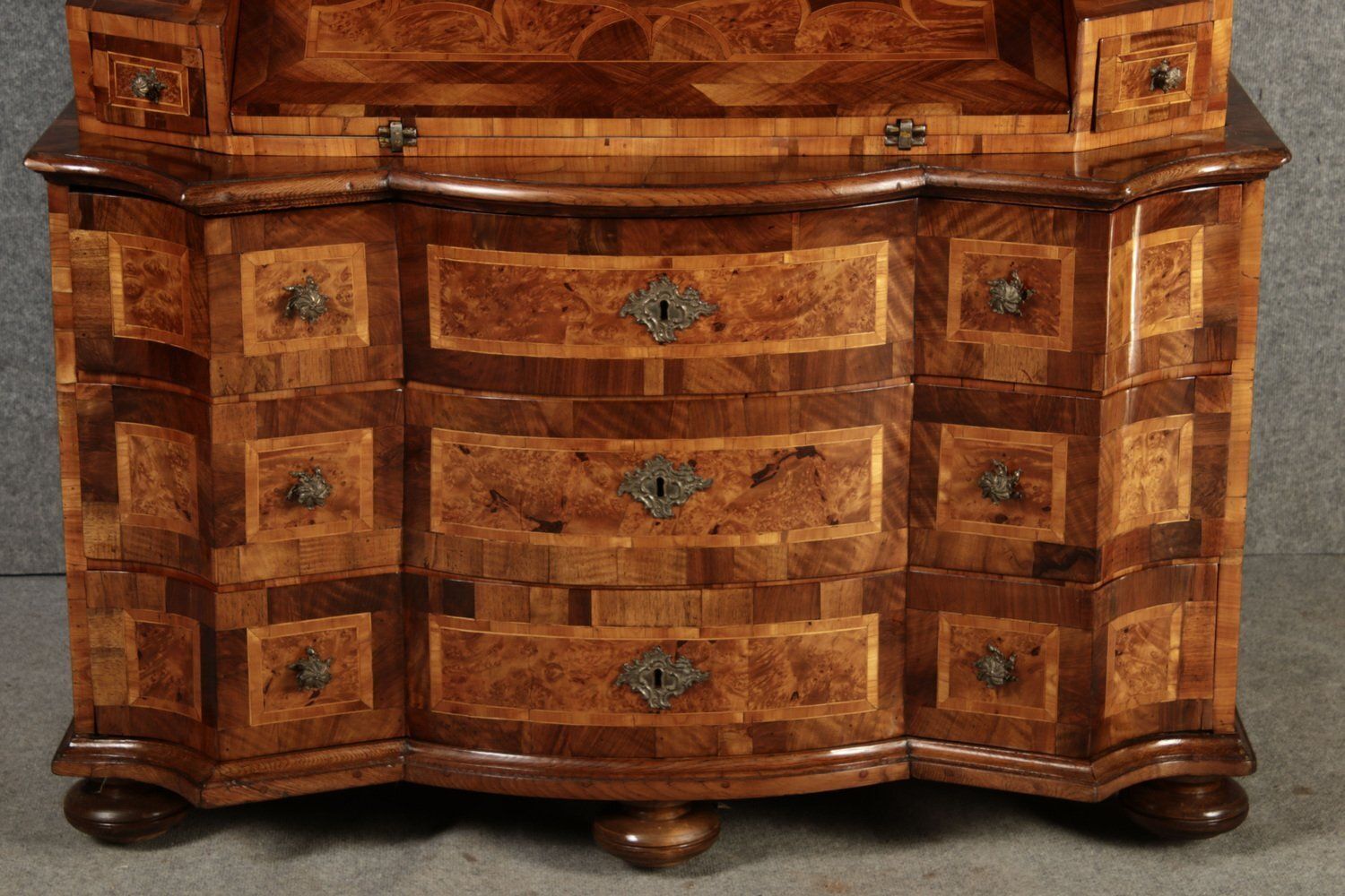 18th Century Baroque Secretary Walnut Veneer Vienna Austria, 1710s photo buy