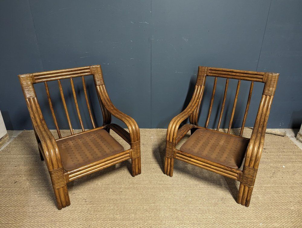 Rattan Lounge Chairs With Table, Set Of 3 photo 530.0
