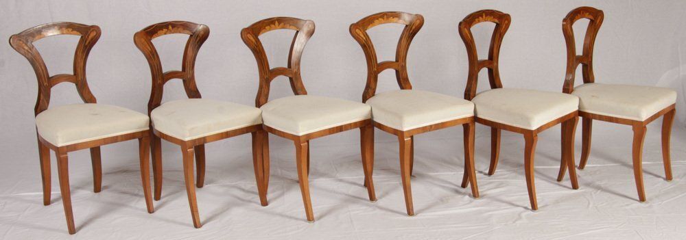 Antique Biedermeier Chairs, Vienna, Austria, 1820s 1830s, Set Of 6 photo buy