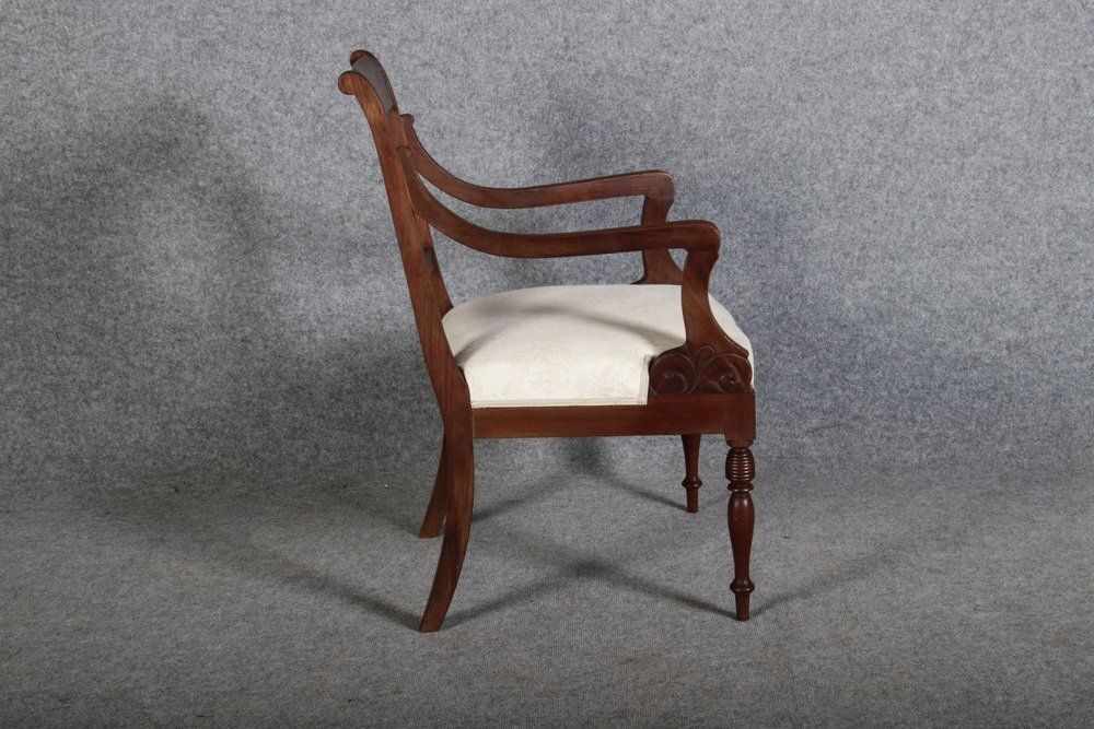 Antique English Regency Biedermeier Armchair In Mahogany, 1840 photo buy