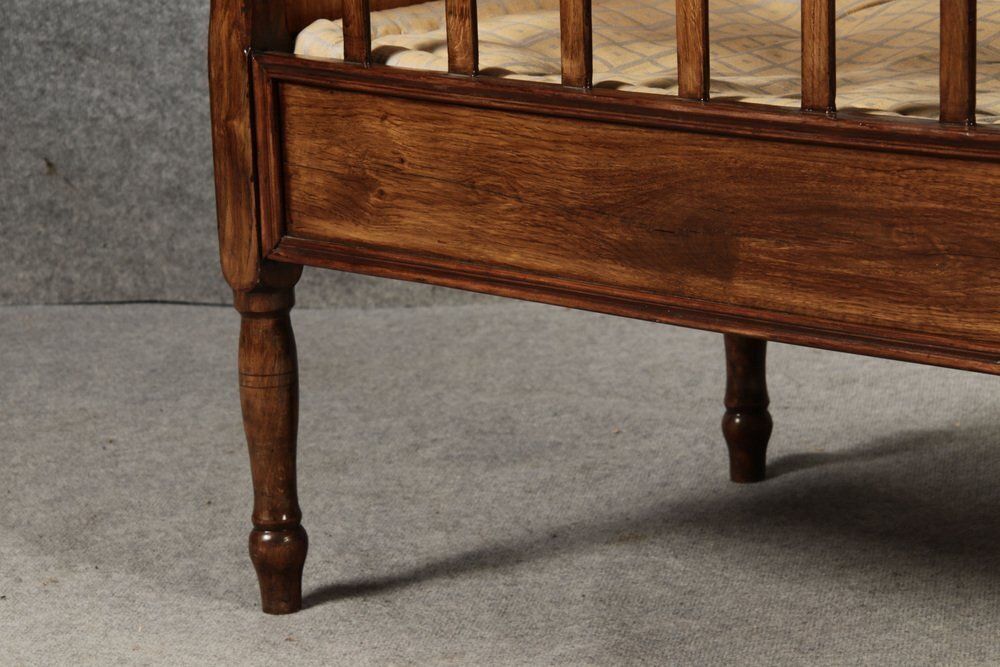 photo furniture 19th Century Biedermeier Walnut Childrens Bed Doll Bed, 1830s