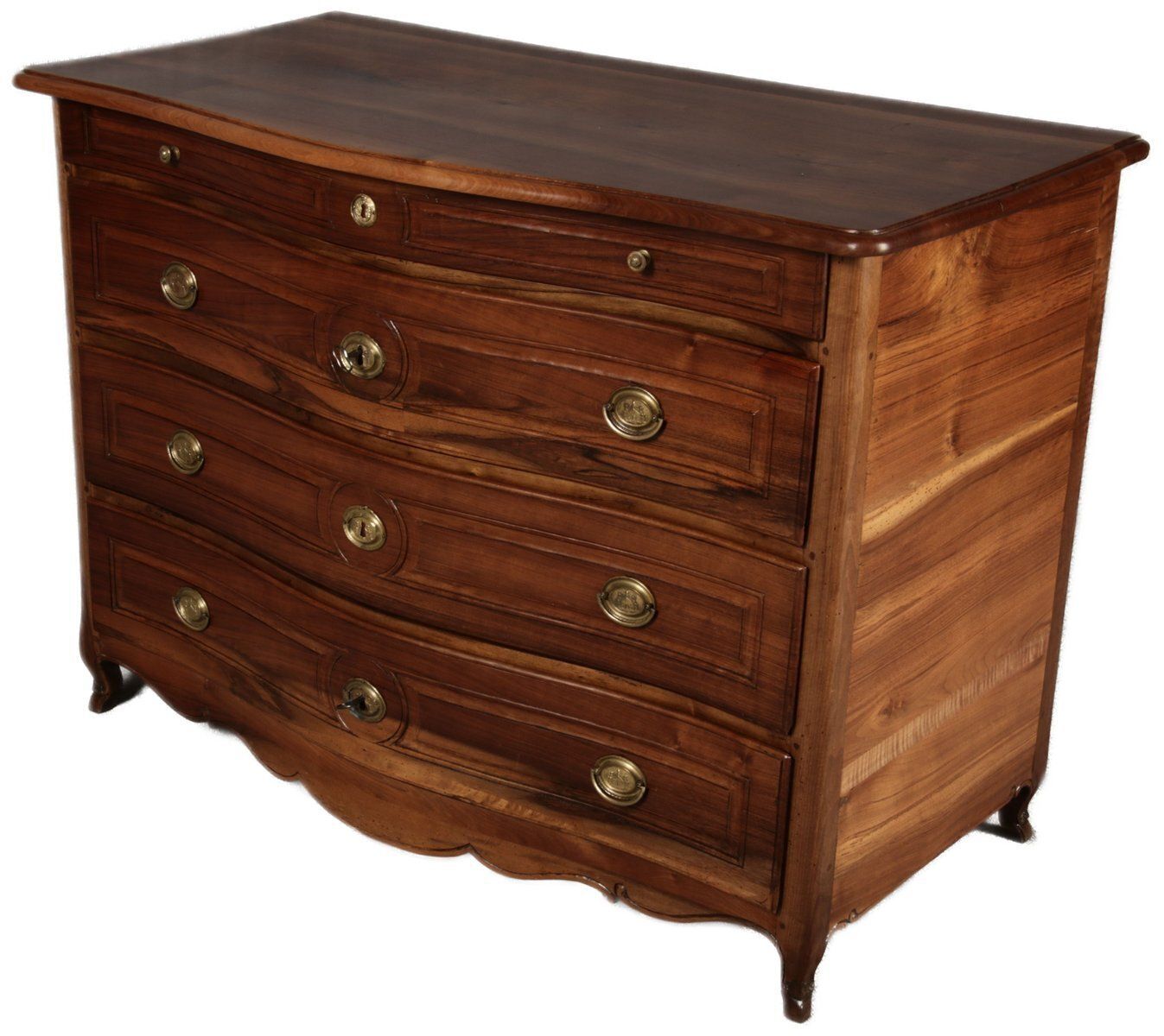 18th Century Baroque Chest Of Drawers In Walnut, 1760s photo for sale
