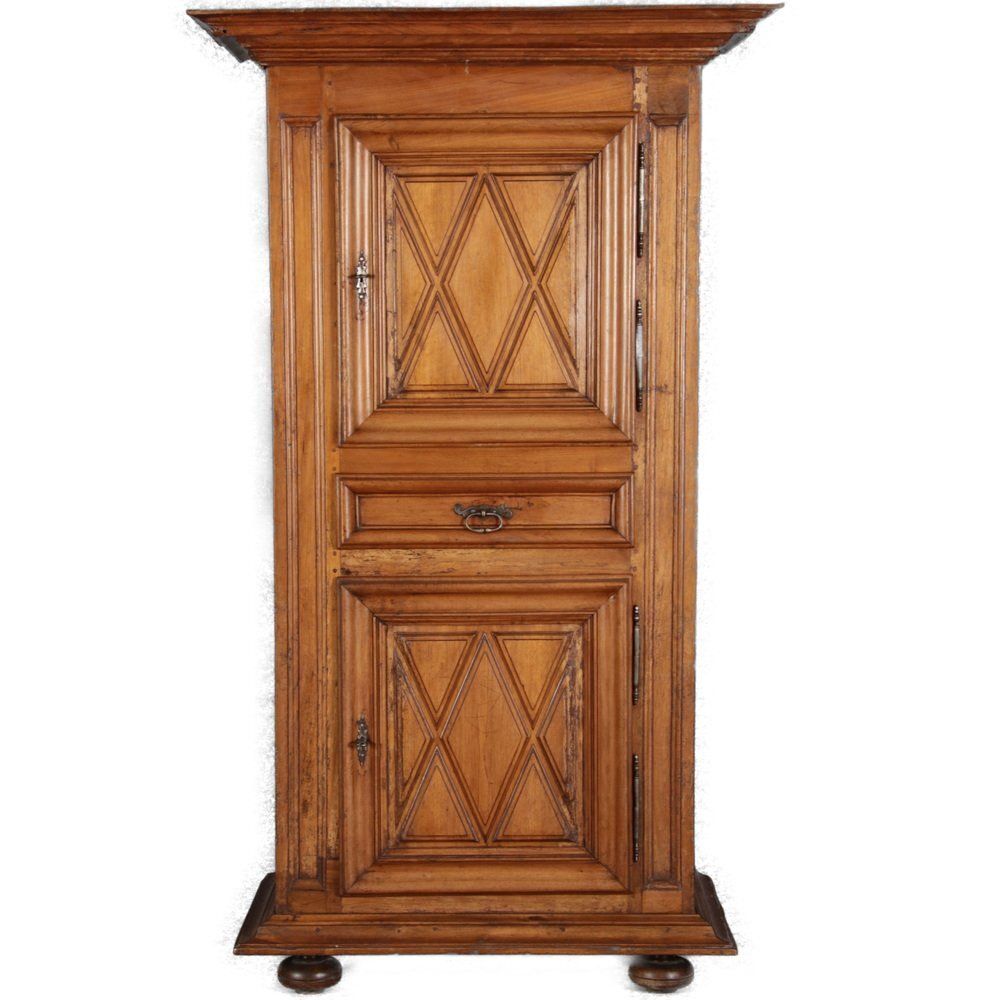 Baroque Narrow Cabinet In Walnut, France, 1700s