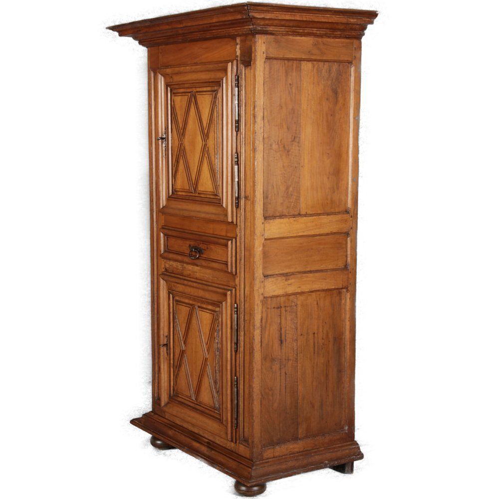 Baroque Narrow Cabinet In Walnut, France, 1700s photo for sale