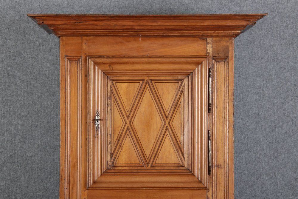 Baroque Narrow Cabinet In Walnut, France, 1700s photo vinterior