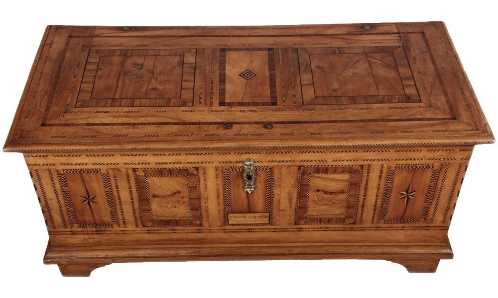 Antique Chest In Cherrywood, 1800