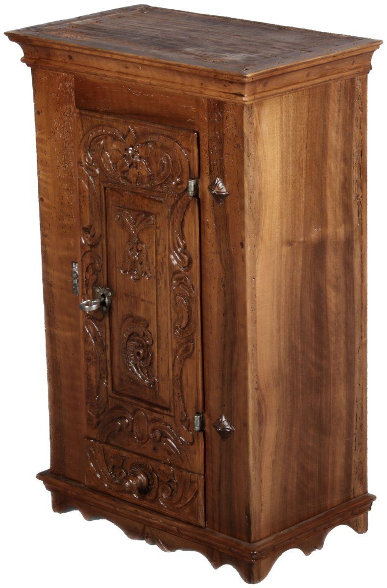 Small Antique Baroque Walnut Wall Cabinet, 1750s photo for sale