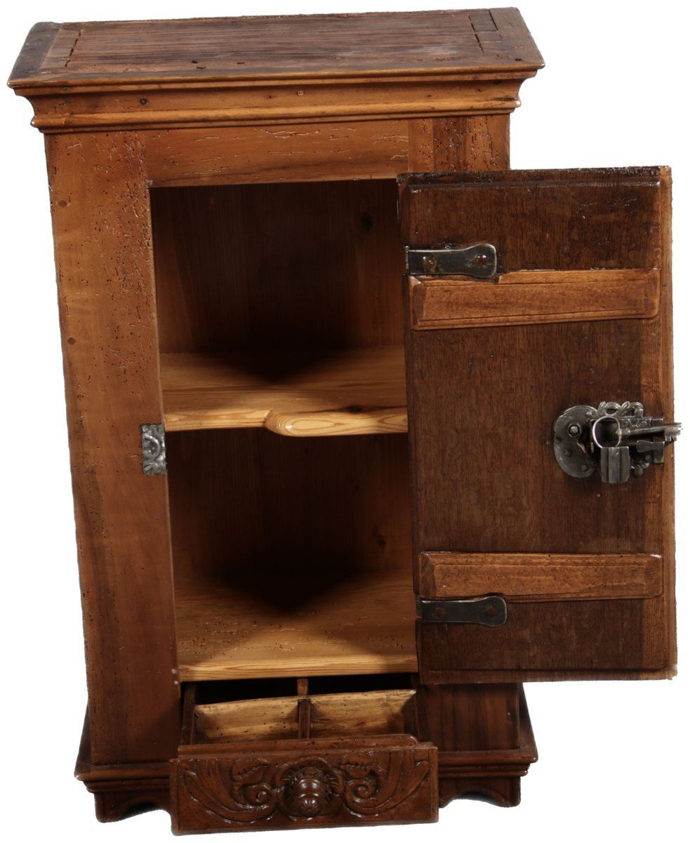 Small Antique Baroque Walnut Wall Cabinet, 1750s photo Furniture