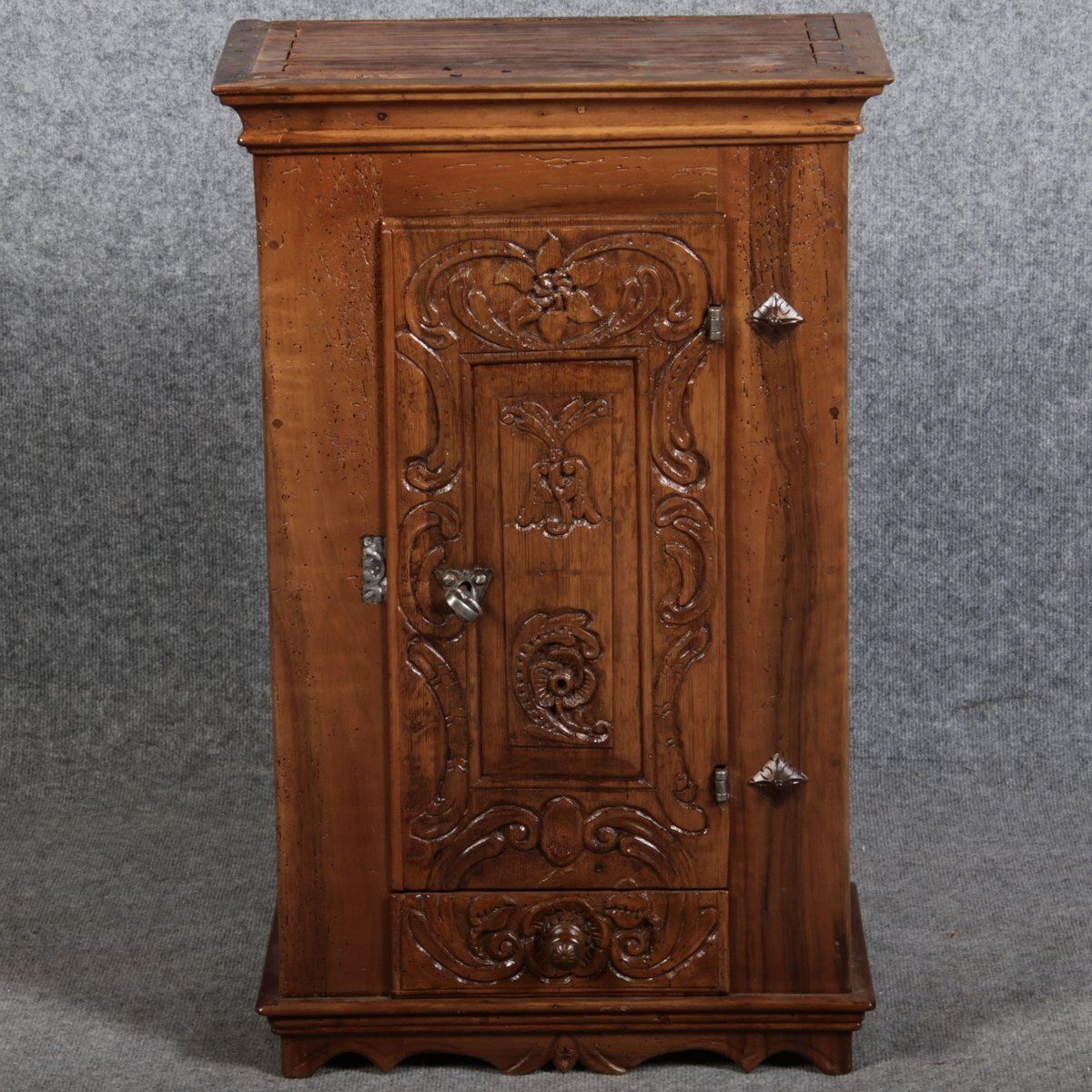 Small Antique Baroque Walnut Wall Cabinet, 1750s photo buy