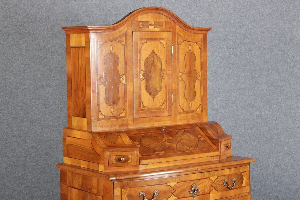 photo vinterior Baroque Secretaire In Walnut, 18th Century
