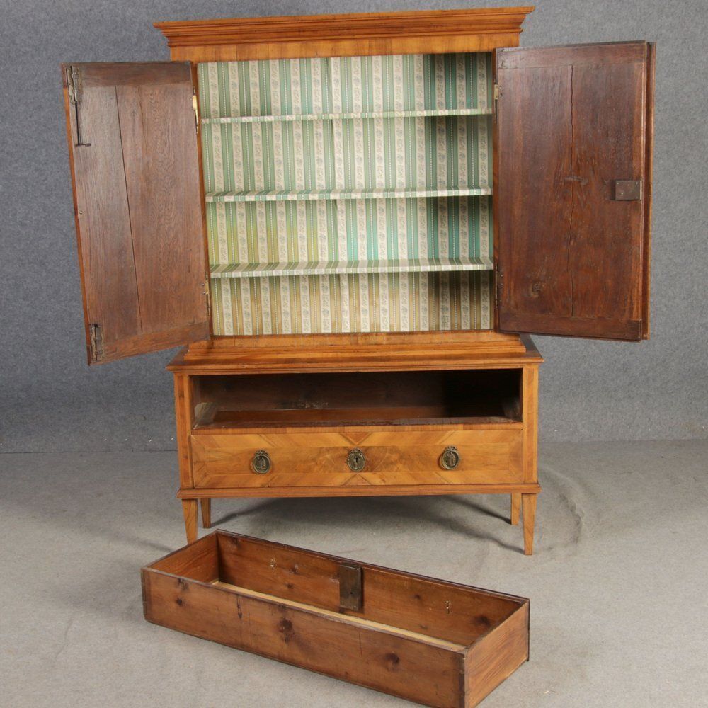 Antique Baroque Cabinet Inn Walnut, 1780 photo vintage