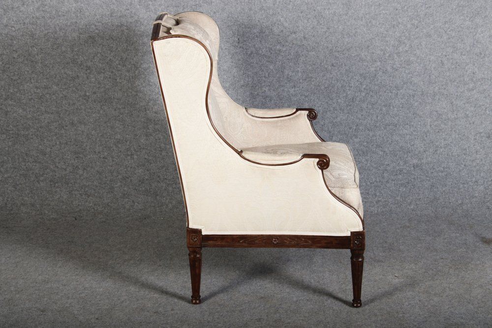 Furniture Antique Louis XVI Armchair In Walnut, 1780 photo