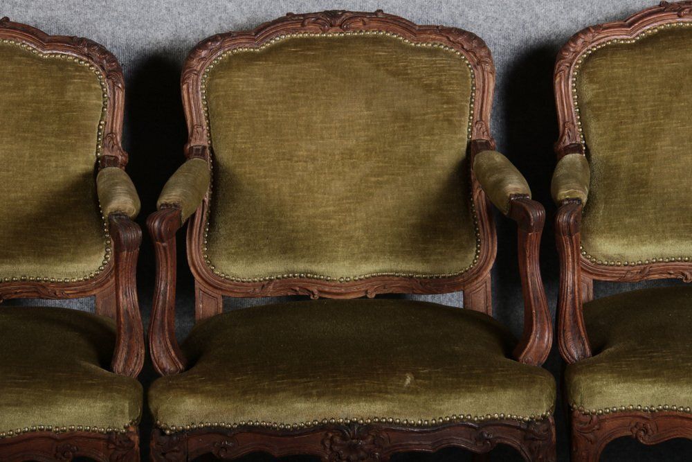 photo vintage Antique French Armchair, 1860, Set Of 4