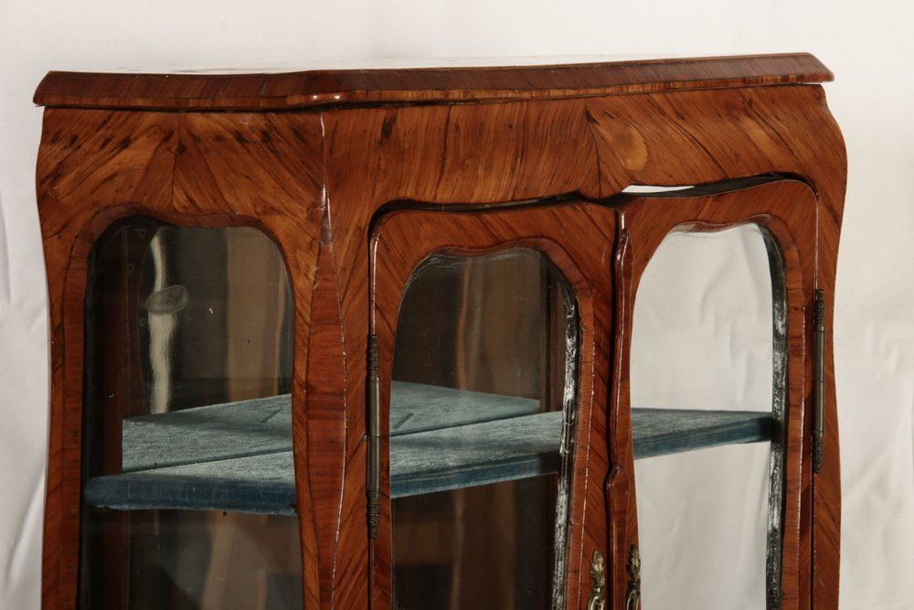 Furniture Antique French Baroque Showcase, 1850 photo