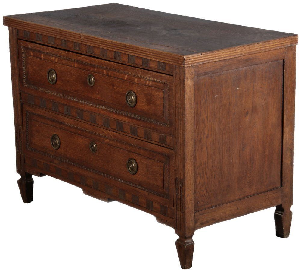 Baroque Chest Of Drawers In Oak, 1780s photo for sale