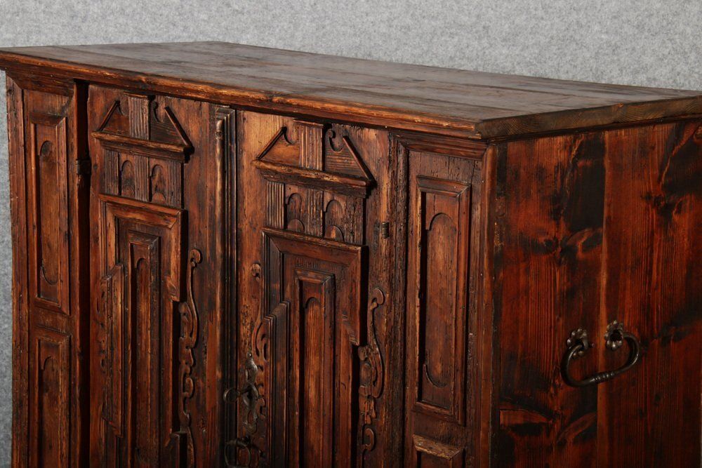 Baroque Renaissance Facades Half Cabinet, 17 Century photo vintage