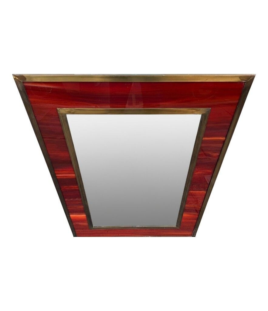 Home Decor An Italian 1970s Faux Tortoiseshell And Brass Landscape Or Portrait Mirror photo