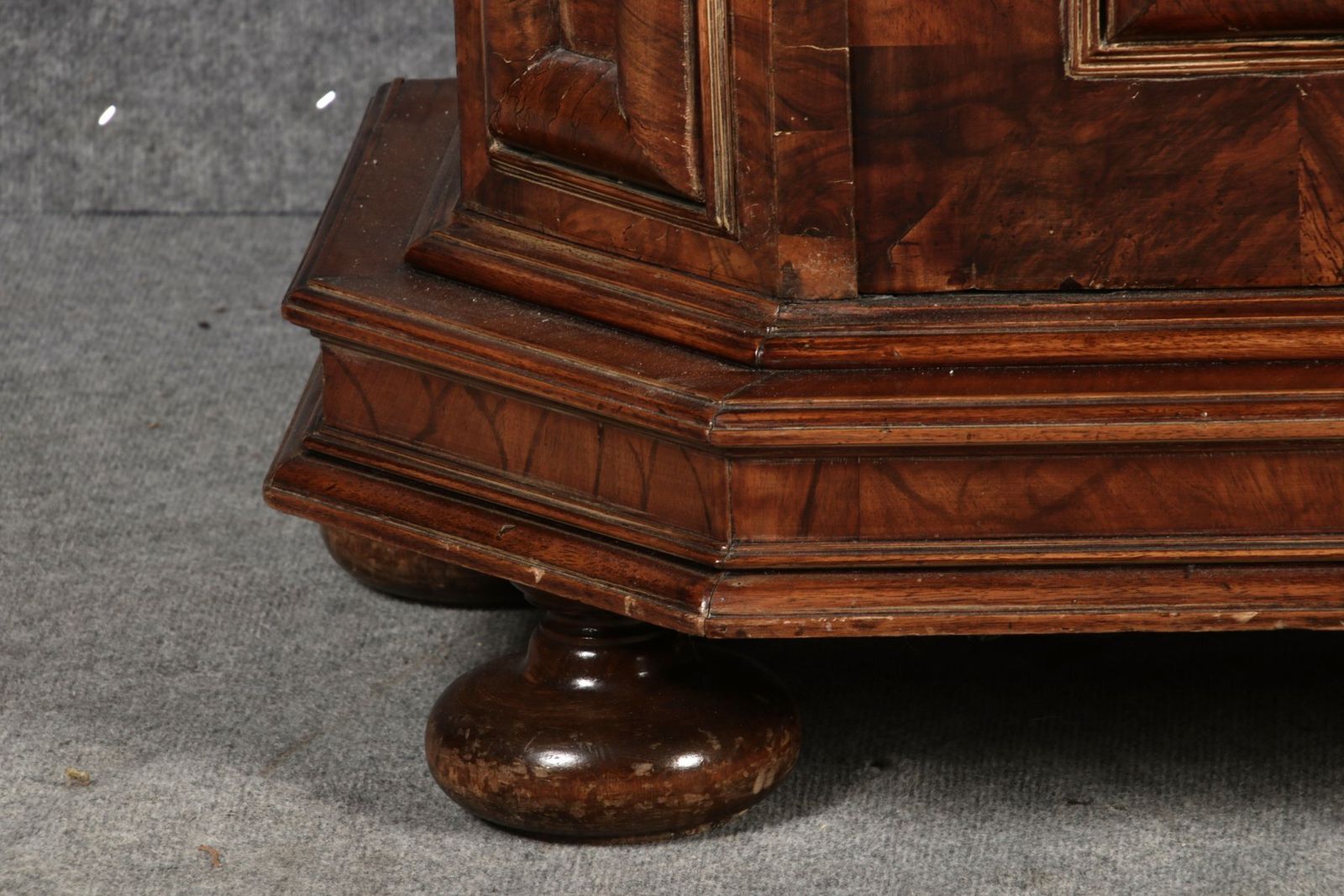 photo buy Antique Baroque Wave Top Cabinet In Walnut, 1720
