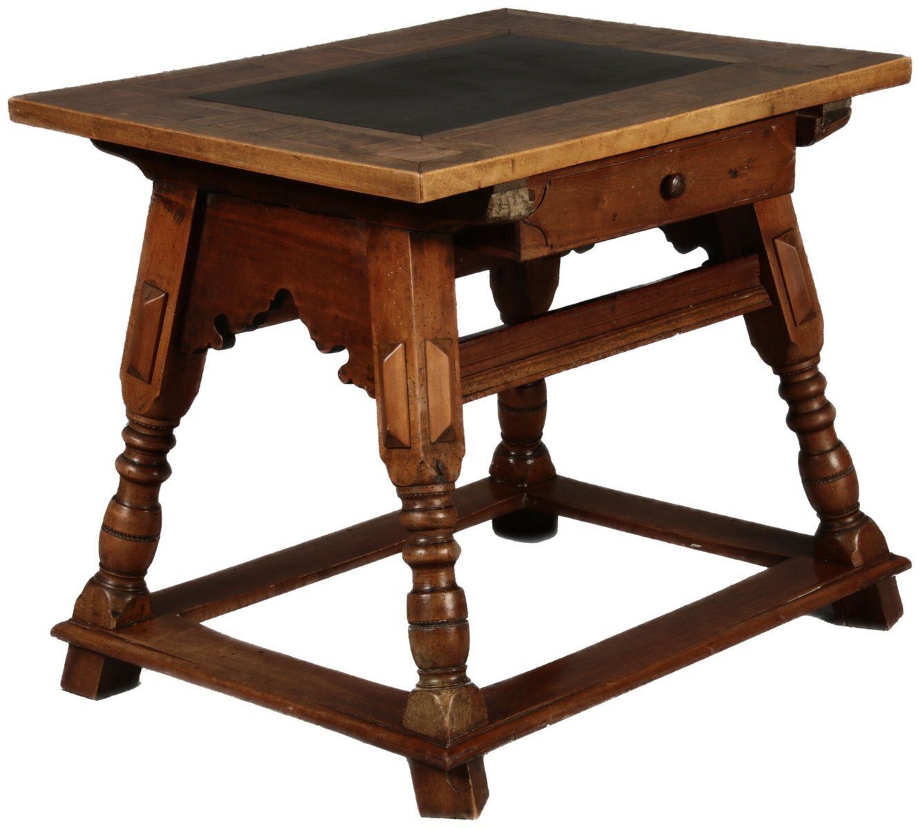 Small Antique Boatmans Table In Walnut With Inlays, 1800 photo furniture