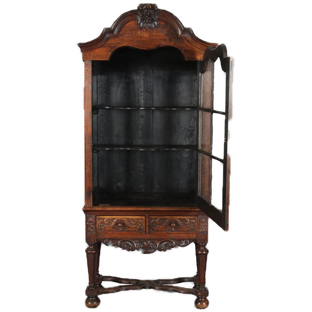 19 Century Baroque Showcase In Oak, 1800s photo Furniture