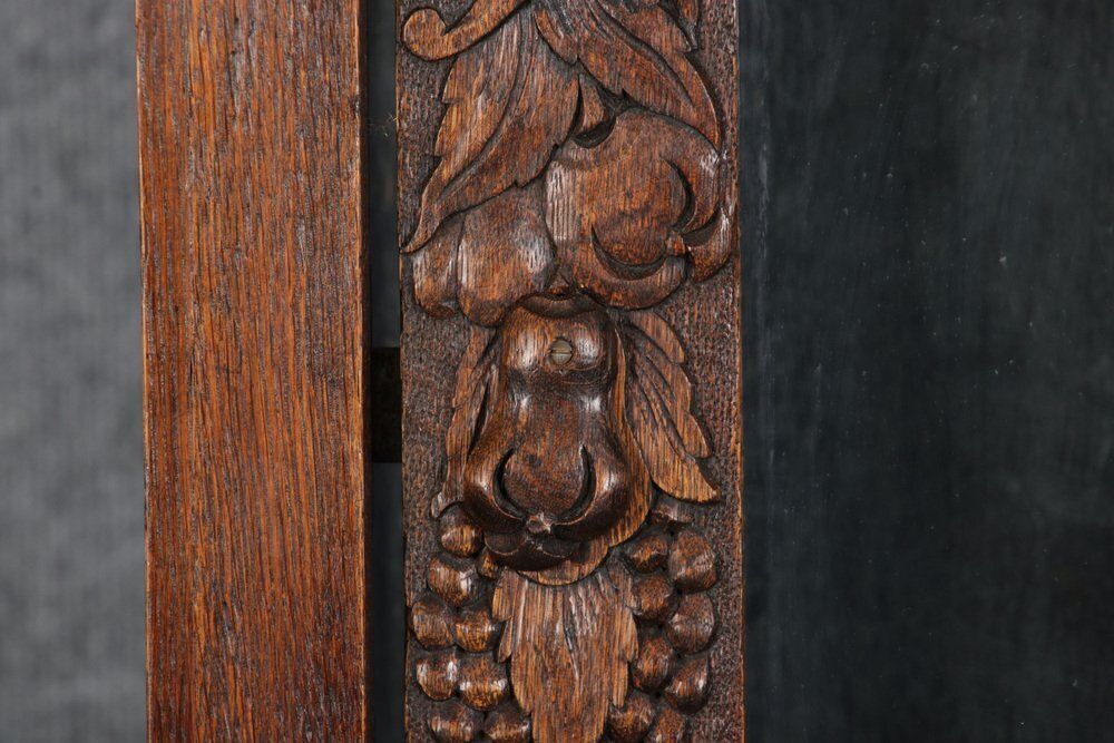 photo furniture 19 Century Baroque Showcase In Oak, 1800s