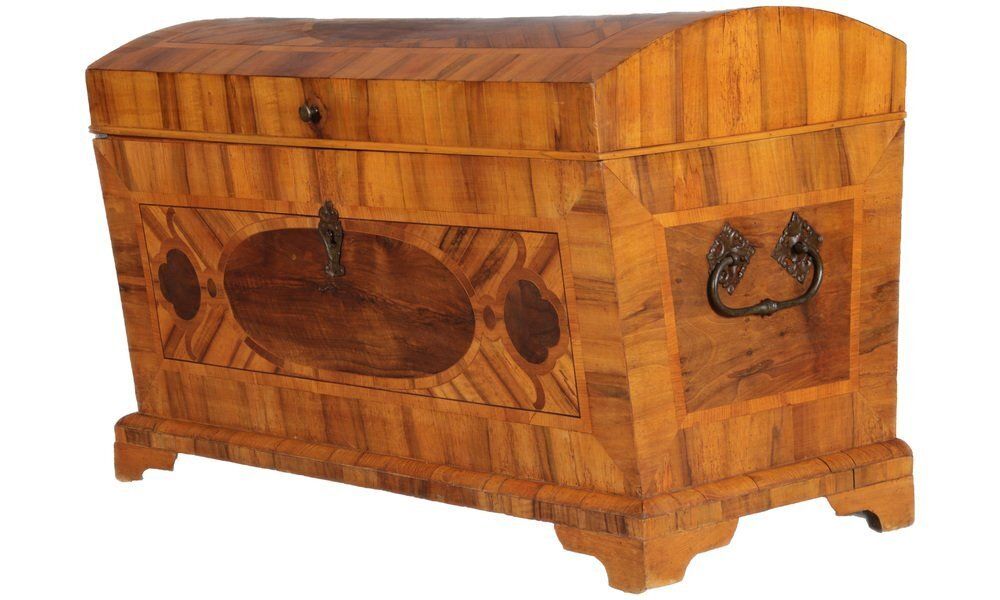 Antique Biedermeier Chest With Walnut Inlay, Early 19th Century photo for sale