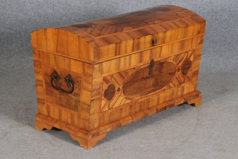 Antique Biedermeier Chest With Walnut Inlay, Early 19th Century photo vinterior
