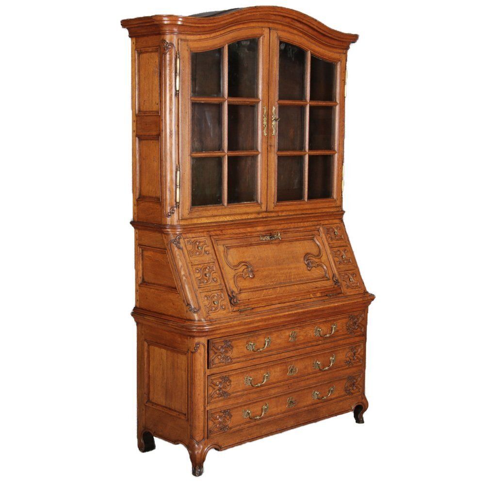 Baroque Showcase Secretaire In Oak, 1760s photo furniture
