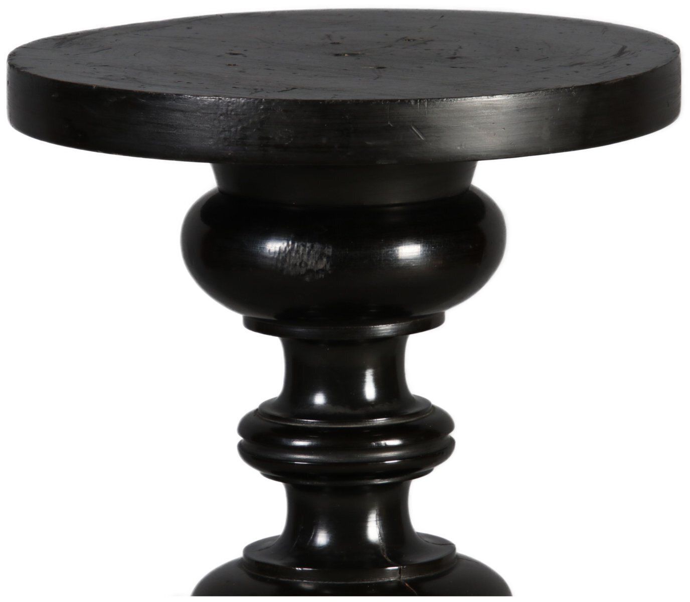 Antique Historicist Floral Column In Black, 1880 photo for sale