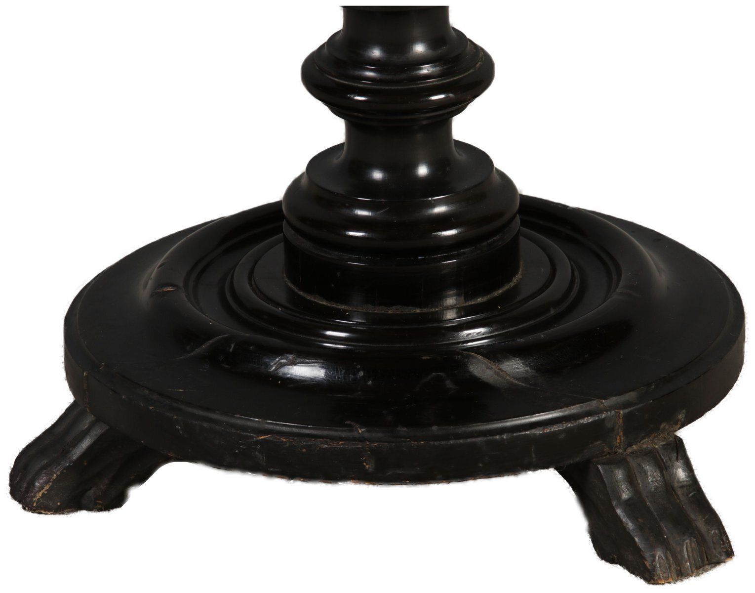 Antique Historicist Floral Column In Black, 1880 photo vintage