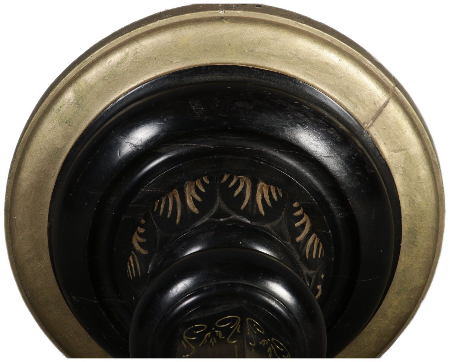 photo vinterior Antique Art Nouveau Floral Column In Black Gold, 1900