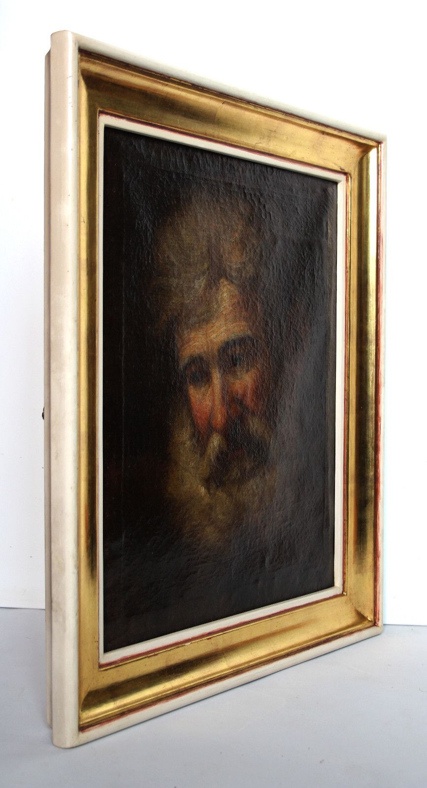 Baroque Portrait Of An Old Man/Saint With Grey Beard 18th Century photo furniture