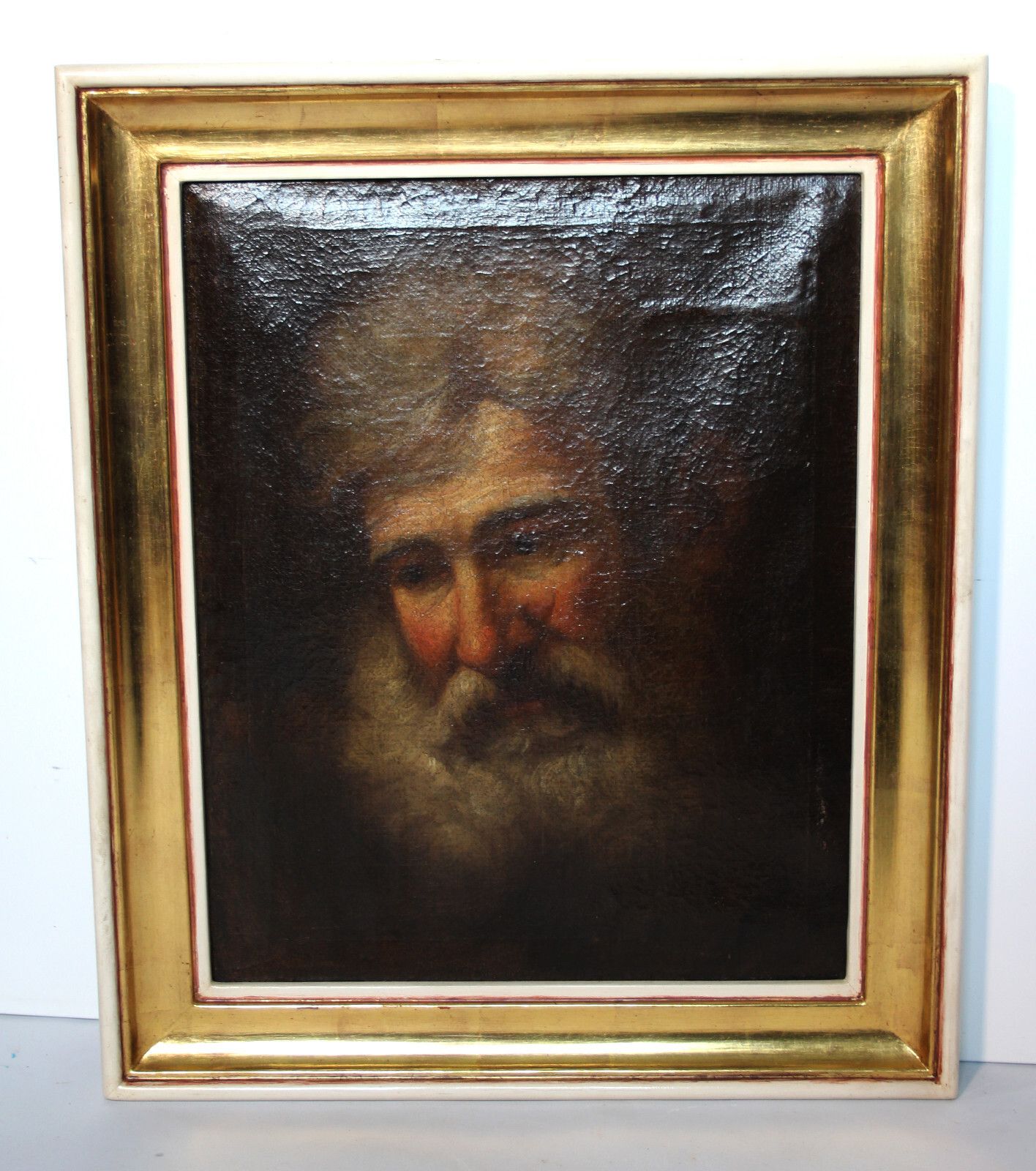 Baroque Portrait Of An Old Man/Saint With Grey Beard 18th Century photo Art