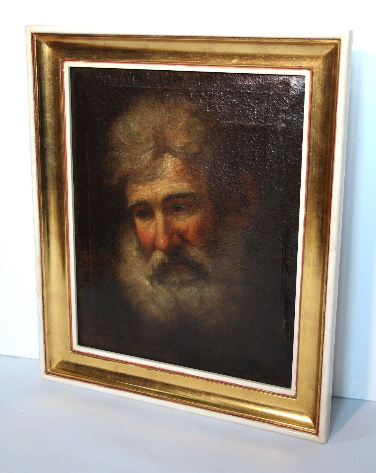 Baroque Portrait Of An Old Man/Saint With Grey Beard 18th Century photo 999.0
