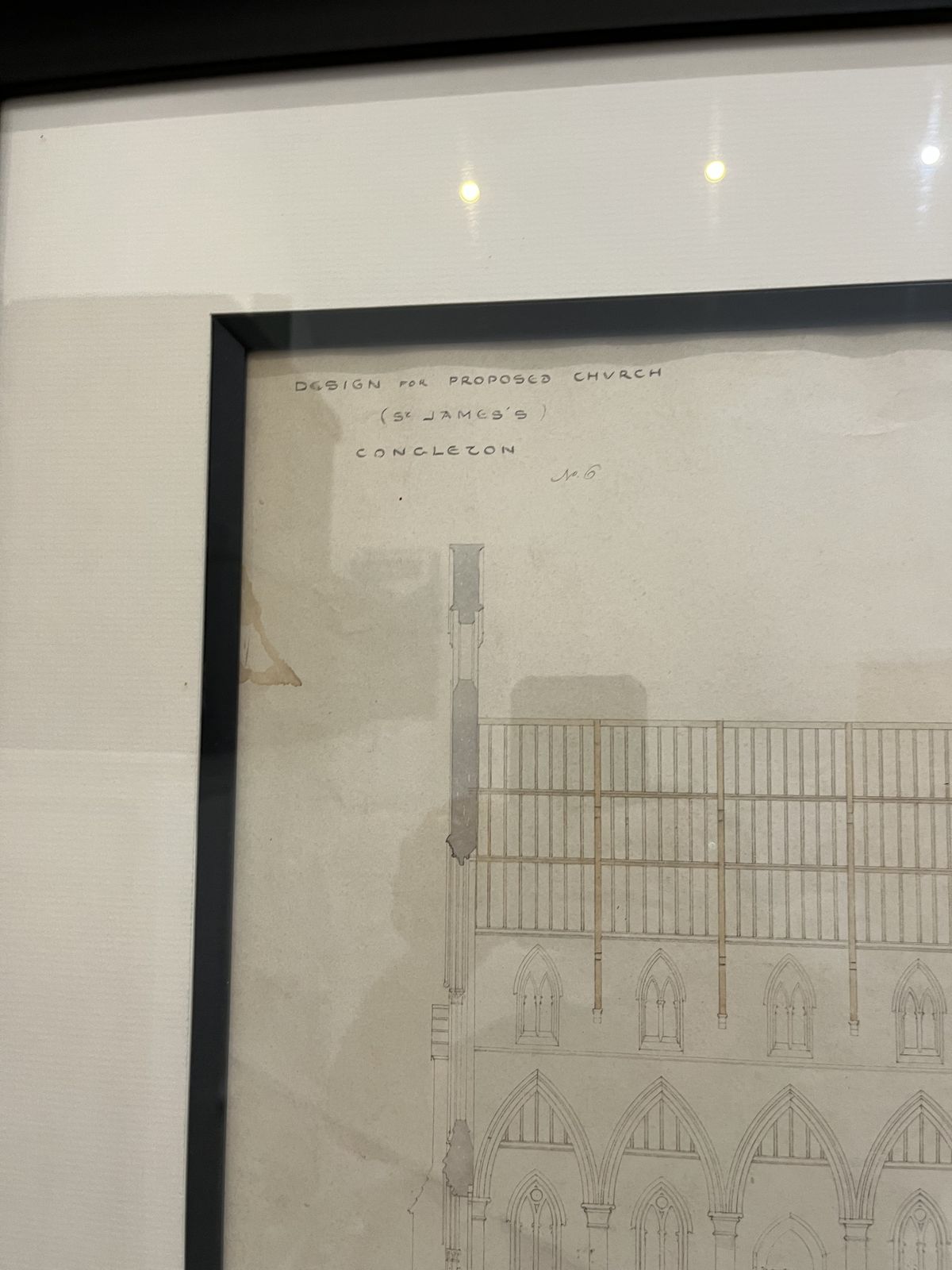 5 Original Architects Drawings (1745)of St James Church In Congleton. All 5 Are Originals Not Prints & Have All Been Mounted, Framed & Sympathetically Preserved By Professional Framers Sherratt & Reece In Leek. photo for sale