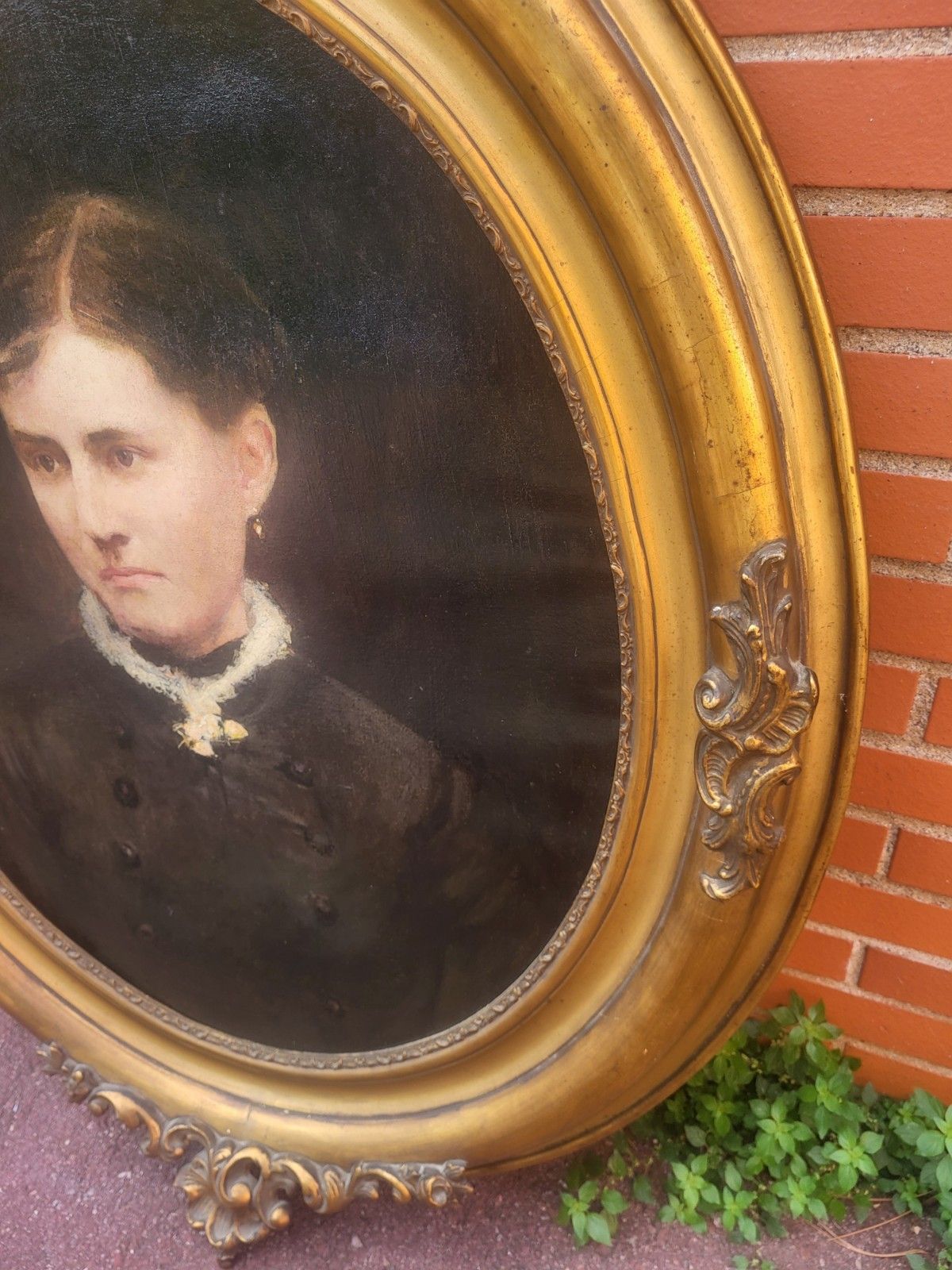 photo for sale French School Portrait Woman. Oil Painting On Canvas.