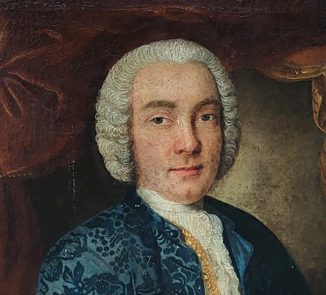 18e Eeuwse Franse School. Portret Van Een Man: Olieverf Op Doek. photo Kunst