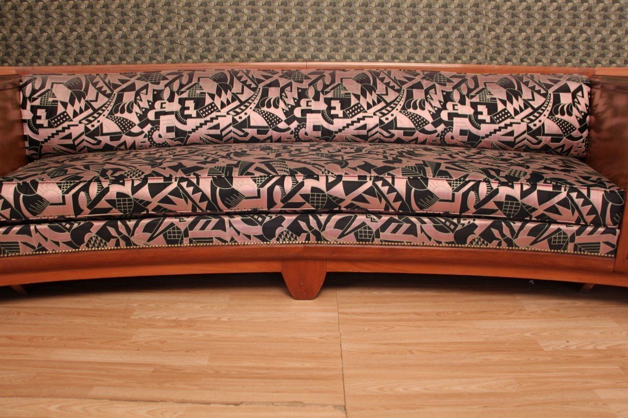 Large Art Deco Bench Sofa From Ateliers Majorelle, 1930s photo vintage